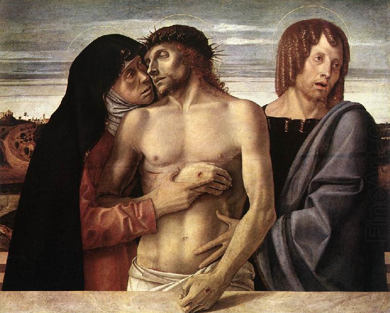 BELLINI, Giovanni Dead Christ Supported by the Madonna and St John (Pieta) china oil painting image